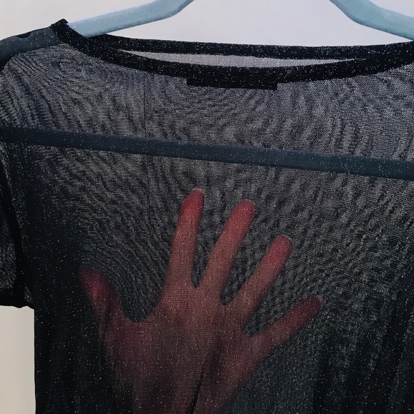 Brandy Melville Mesh Glitter Top - Picture 4 of 5